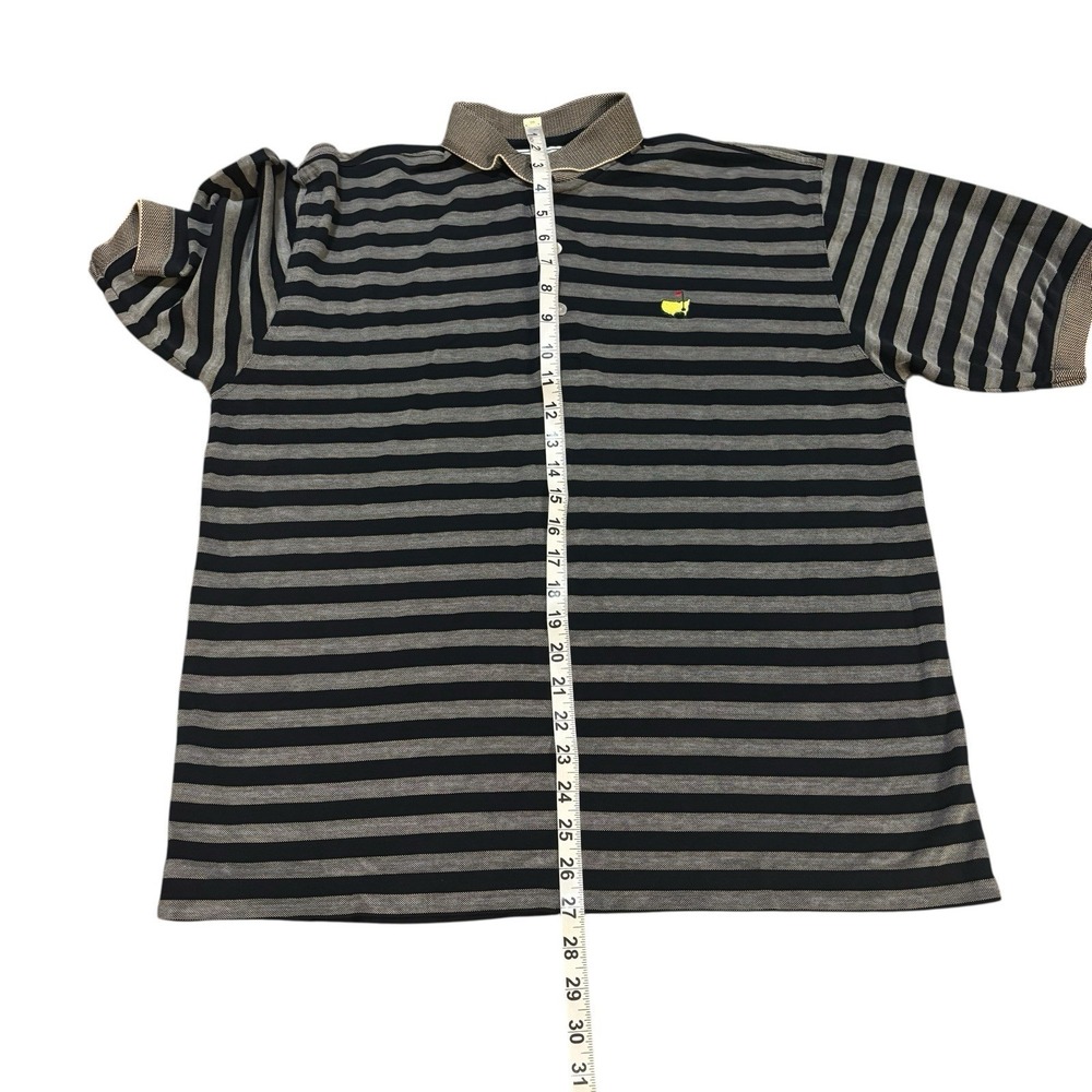 Augusta National Golf Shop Masters Golf Polo Shirt Black‎ Grey Mens Medium - Picture 8 of 8